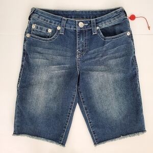 NEW True Religion Raw Hem Shorts Denim Jeans